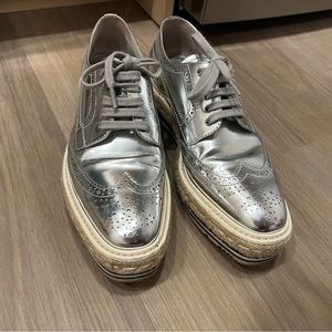 Prada Silver loafers
